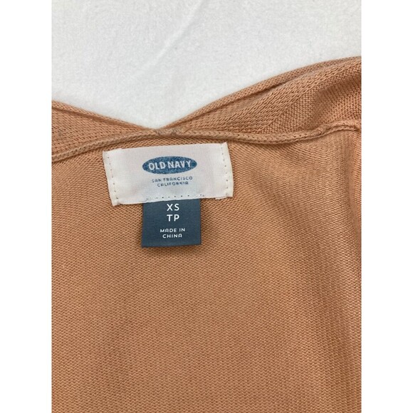 OLD NAVY Long Duster Cardigan Women XS Open Front Long Sleeve Pockets - Picture 2 of 5